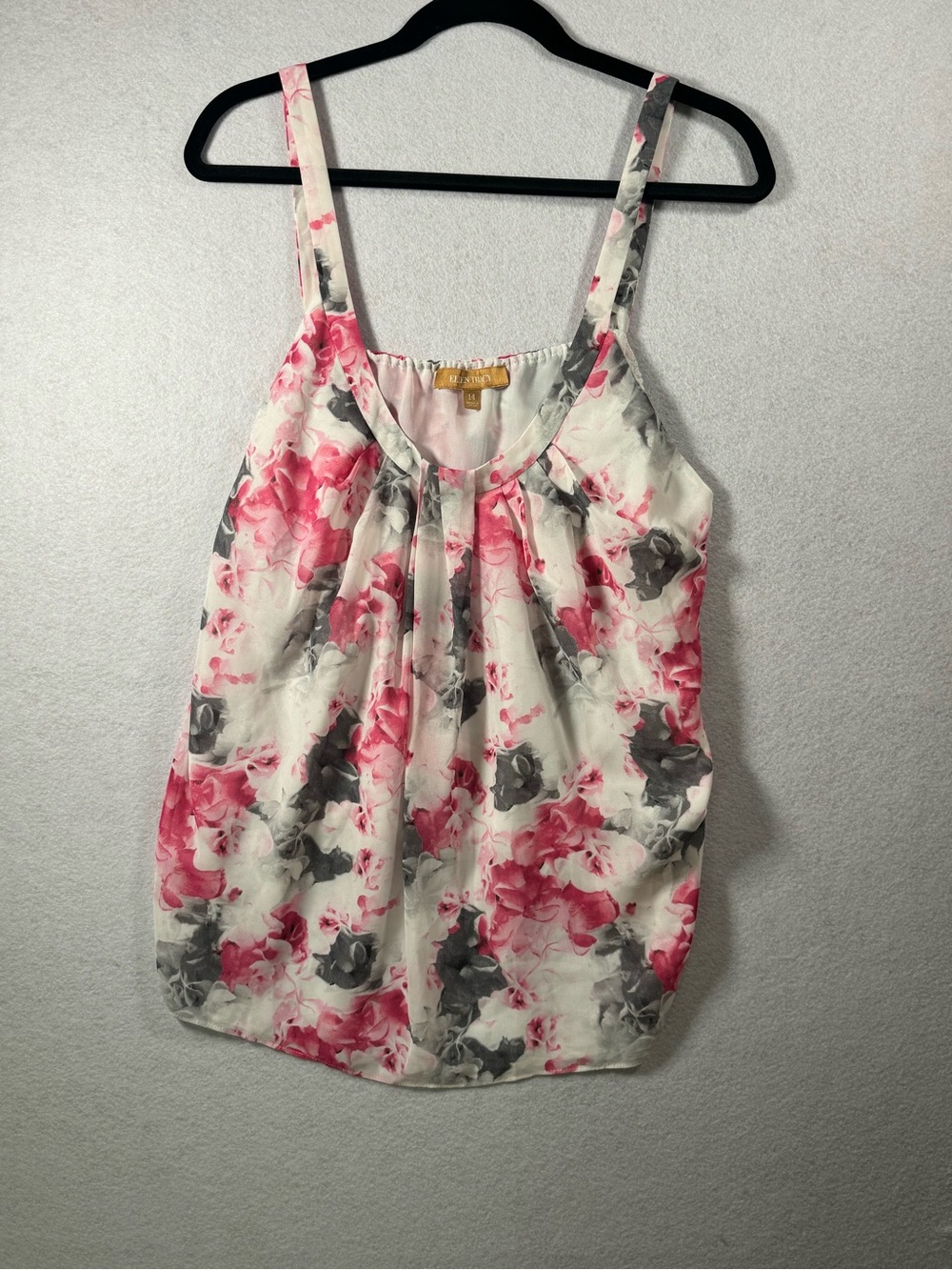 Ellen Tracy Pink, Gray & Cream Floral Tank